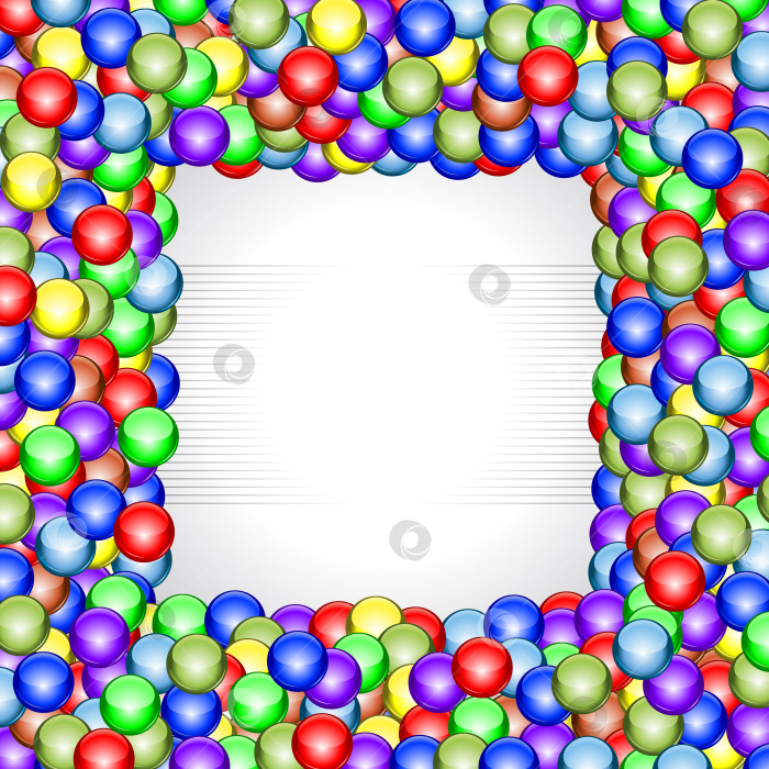Скачать Рамка из блестящих шариков фотосток Ozero