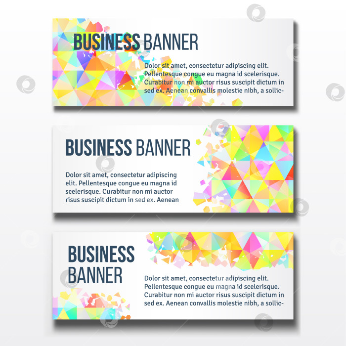 Скачать Набор из трех бизнес-баннеров фотосток Ozero