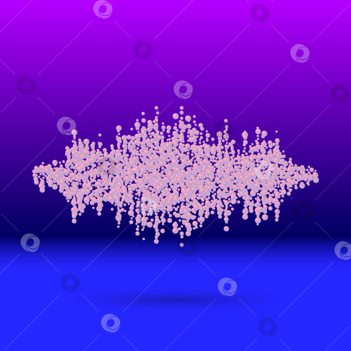 Скачать Форма звукового сигнала, состоящая из разбросанных шариков фотосток Ozero