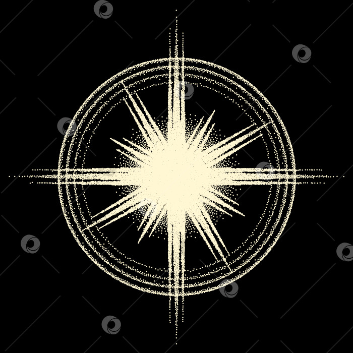 Скачать Винтажная точечная звезда, солнечный луч или взрыв с лучами фотосток Ozero