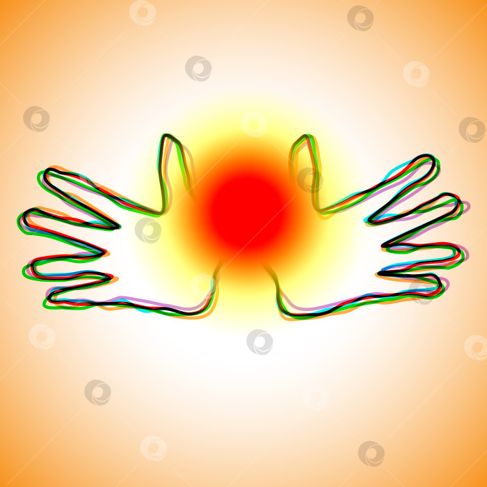 Скачать Теплый волшебный шар в руках фотосток Ozero