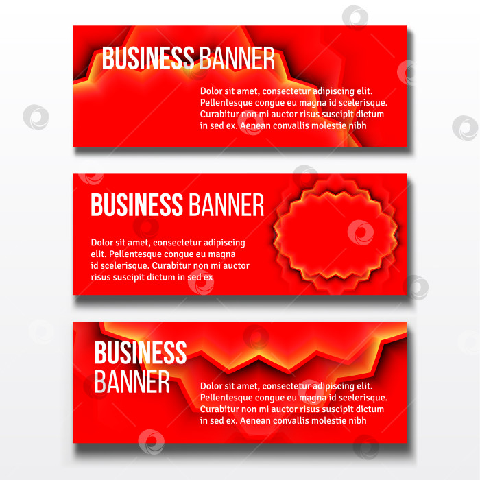 Скачать Набор из трех бизнес-баннеров фотосток Ozero