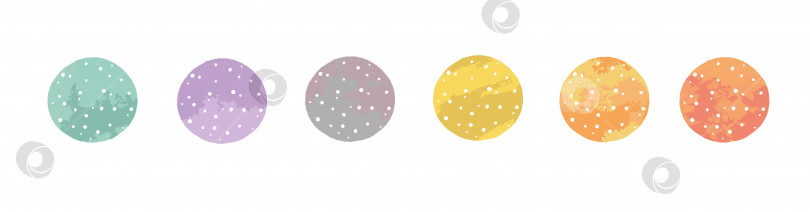 Скачать Набор абстрактных цветных кругов для дизайна. Выделите обложку для историй в социальных сетях фотосток Ozero