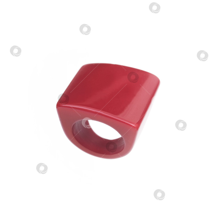 Скачать Красное современное кольцо, выделенное на белом фоне фотосток Ozero