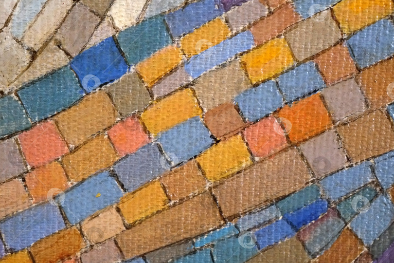 Скачать Изолированная картина маслом на холсте крупным планом (макро) для создания красивого фона фотосток Ozero