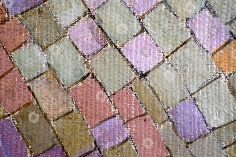 Скачать Изолированная картина маслом на холсте крупным планом (макро) для создания красивого фона фотосток Ozero