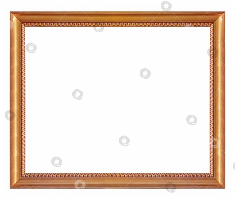Скачать Золотая рамка для картин, зеркал или фотографий на белом фоне фотосток Ozero