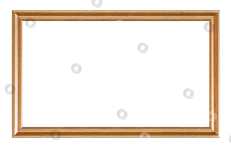 Скачать Панорамная золотая рамка для картин, зеркал или фотографий на белом фоне фотосток Ozero
