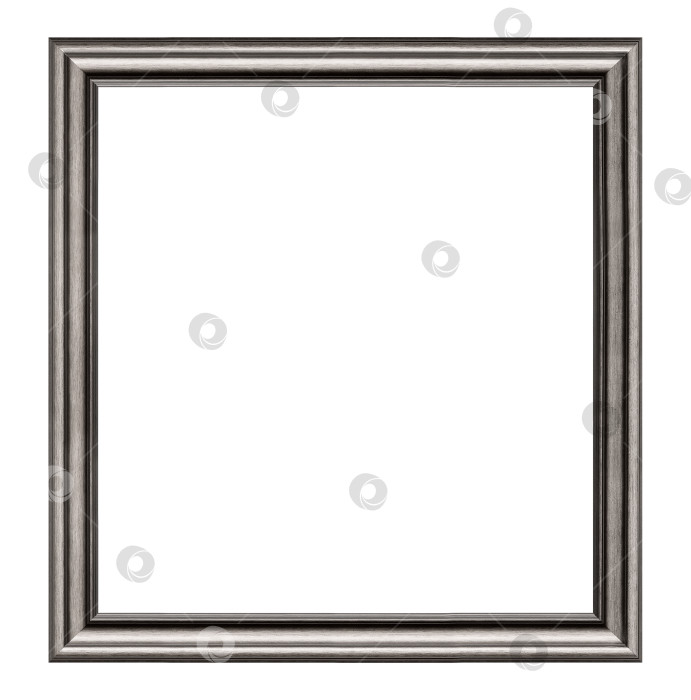 Скачать Серебряная рамка для картин, зеркал или фотографий на белом фоне фотосток Ozero