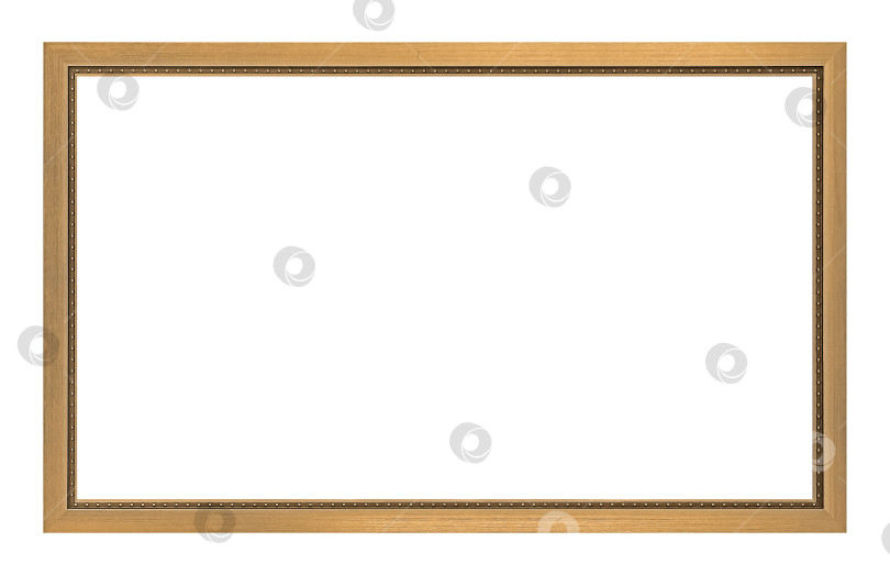 Скачать Панорамная золотая рамка для картин, зеркал или фотографий на белом фоне фотосток Ozero