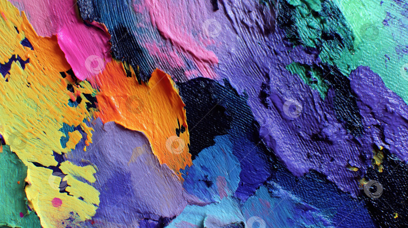 Скачать Яркая абстрактная композиция из смешанных текстур красок демонстрирует калейдоскоп красочных слоев, излучающих креативность и художественное самовыражение фотосток Ozero