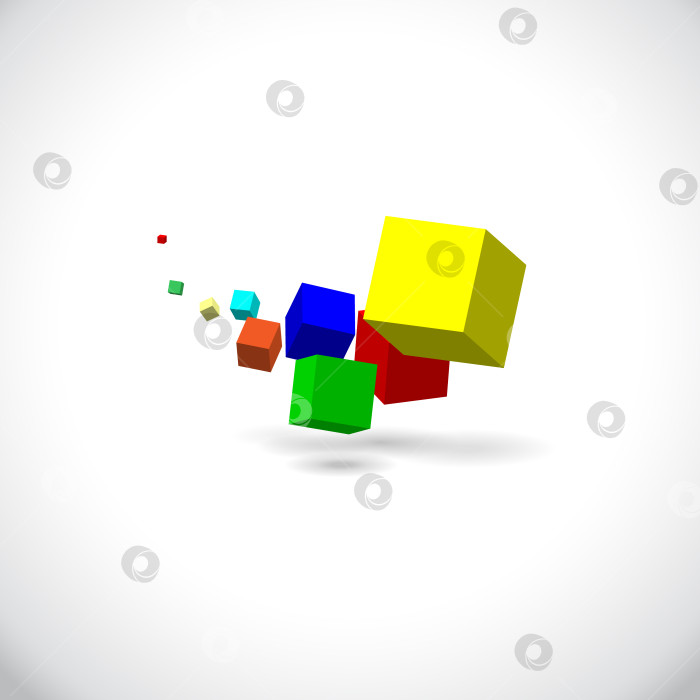 Скачать Летающие кубики фотосток Ozero