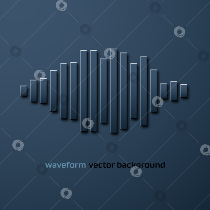 Скачать Силуэт формы звукового сигнала с тенью фотосток Ozero