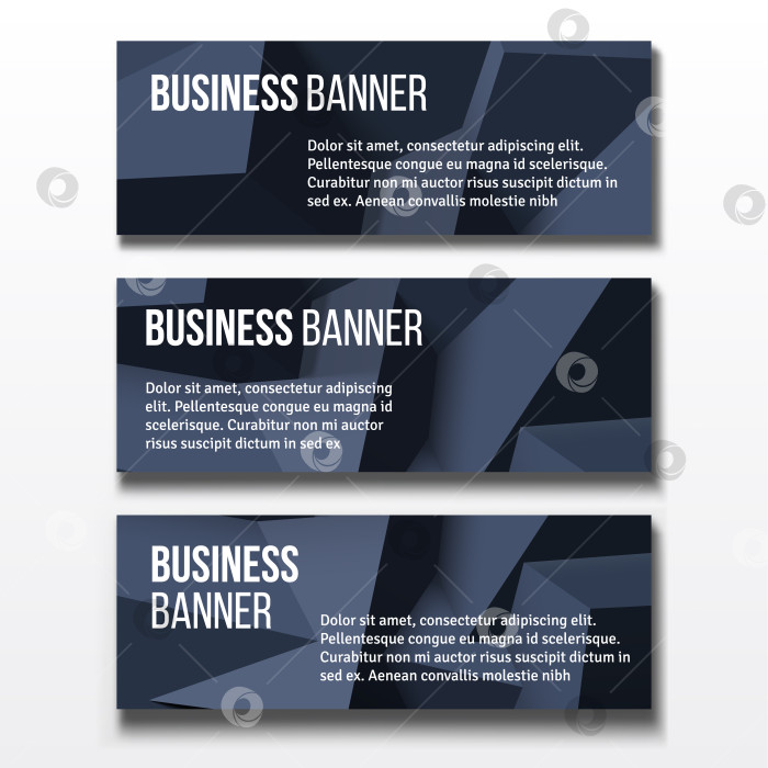 Скачать Набор из трех бизнес-баннеров фотосток Ozero