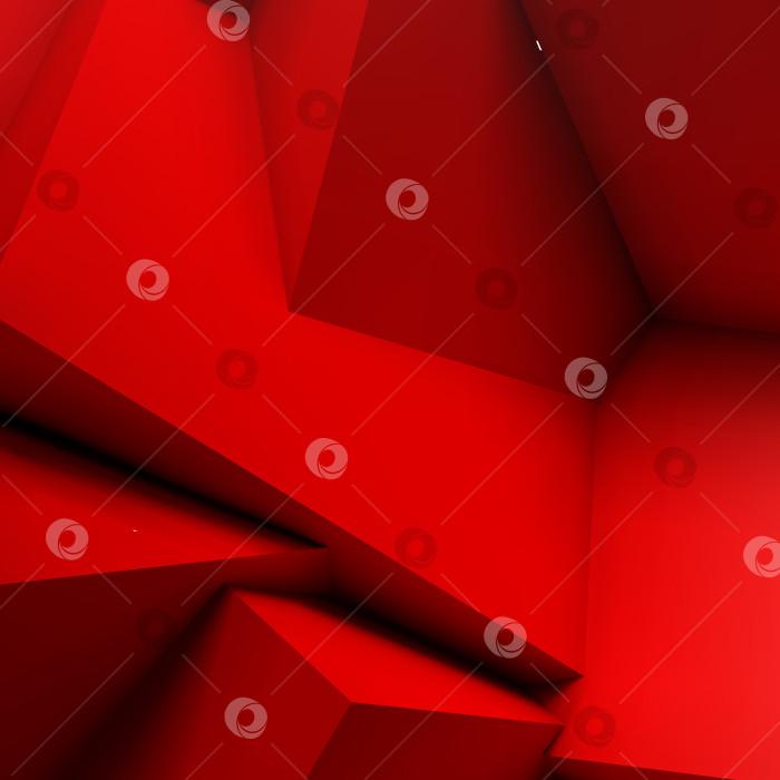 Скачать Абстрактный фон с накладывающимися друг на друга красными кубами фотосток Ozero