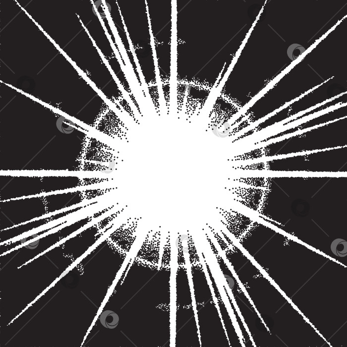 Скачать Ретро-точечная работа, солнечный всплеск или взрыв с лучами фотосток Ozero