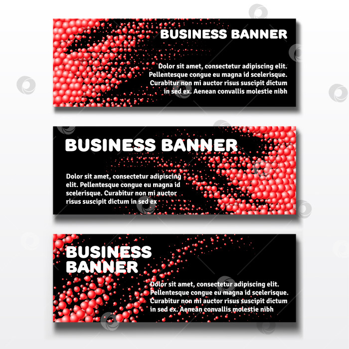 Скачать Набор из трех бизнес-баннеров фотосток Ozero