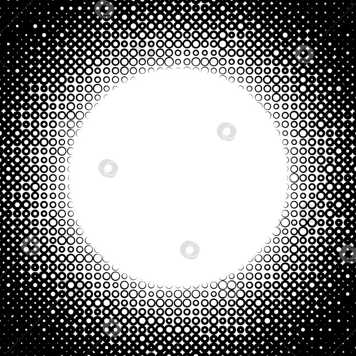 Скачать Фон с градиентом из черных и белых кругов фотосток Ozero