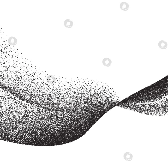Скачать Абстрактный фон с волной разбросанных точек фотосток Ozero