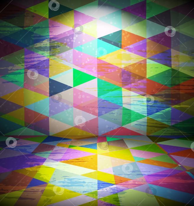 Скачать Клубная комната с обоями в виде треугольников фотосток Ozero