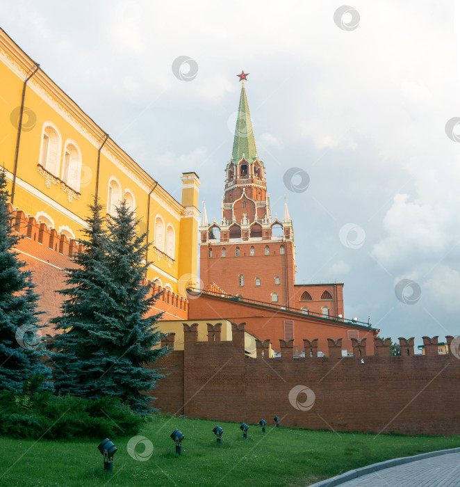 Скачать вид на Троицкую башню Московского Кремля фотосток Ozero