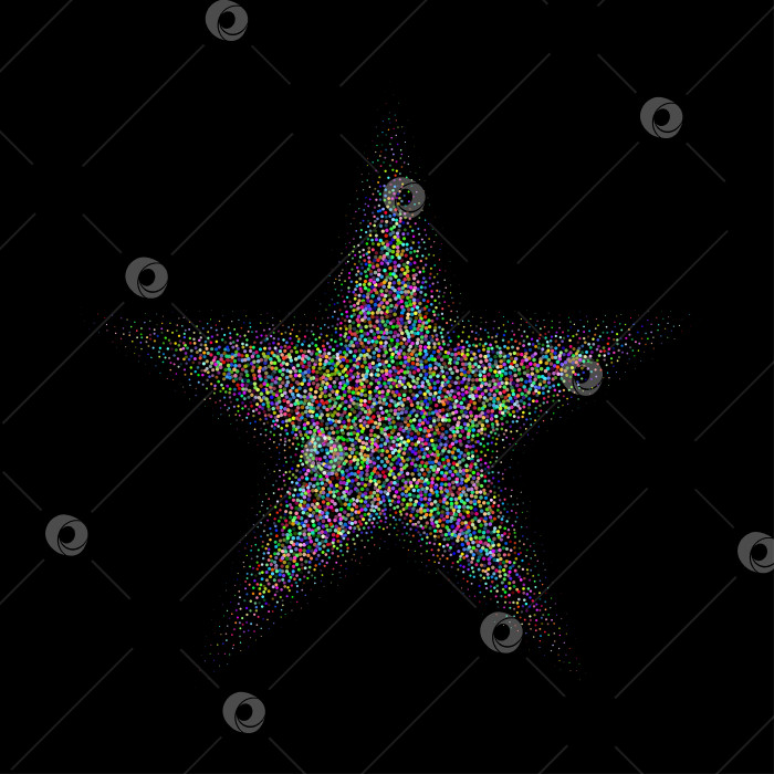 Скачать Звезда из разноцветных точечных узоров фотосток Ozero