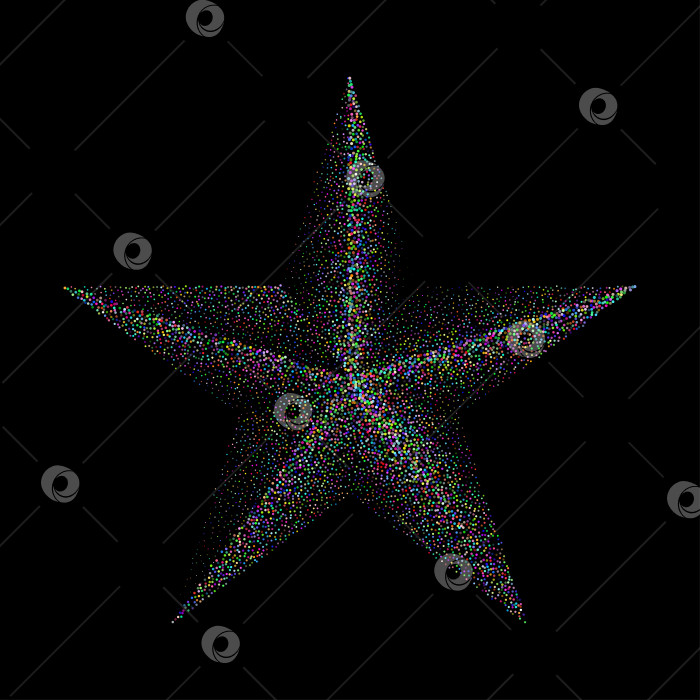 Скачать Звезда из разноцветных точечных узоров фотосток Ozero