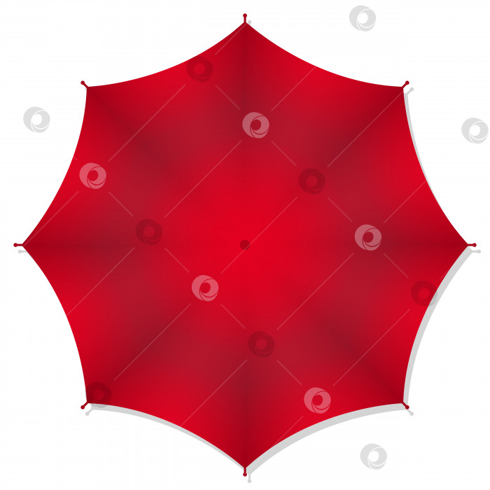 Скачать Красные зонтики от дождя. Векторная иллюстрация. фотосток Ozero