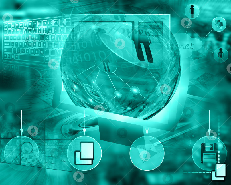 Скачать компьютерная абстракция фотосток Ozero