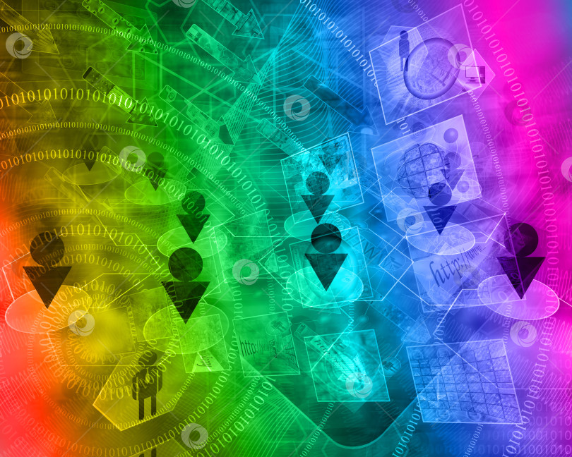 Скачать компьютерная абстракция фотосток Ozero