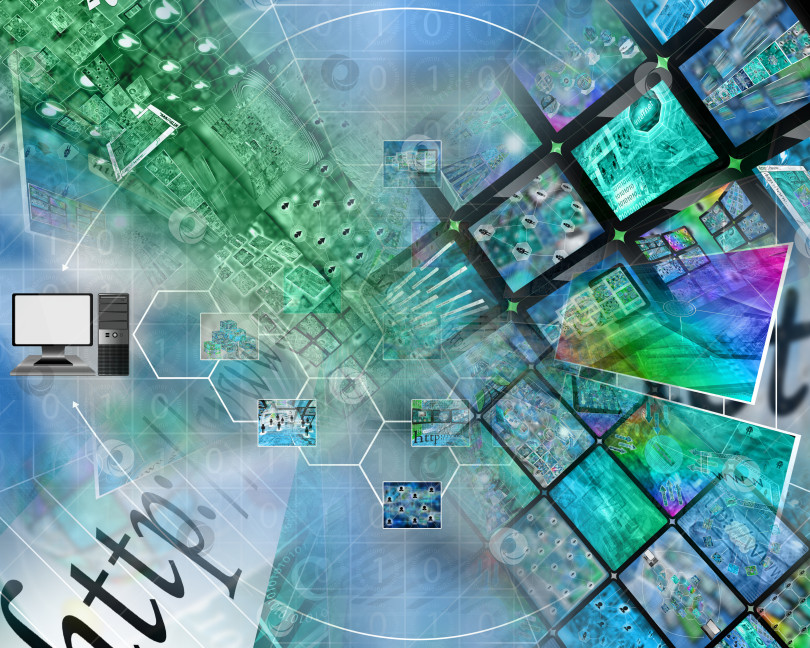 Скачать компьютерная абстракция фотосток Ozero