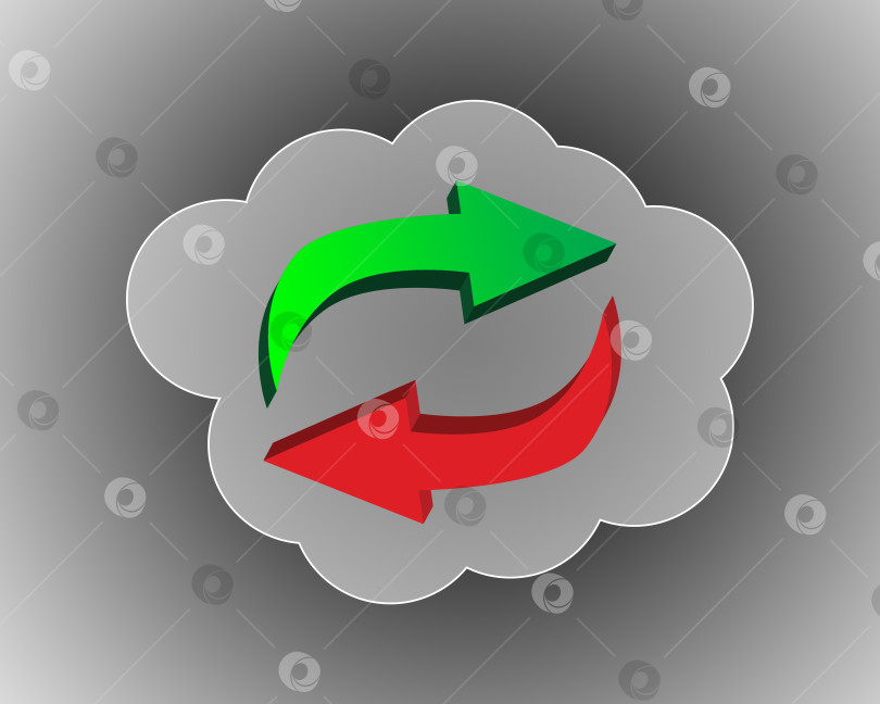 Скачать облако и стрела фотосток Ozero