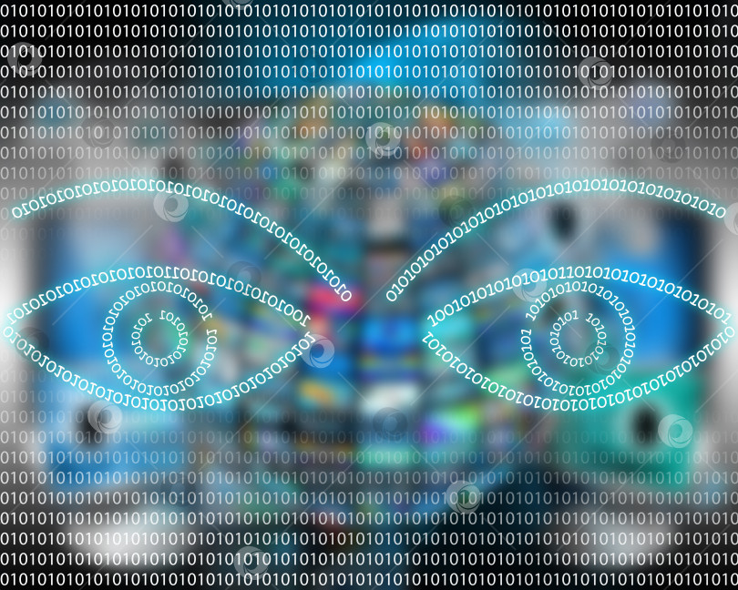 Скачать Двоичный код глаза фотосток Ozero