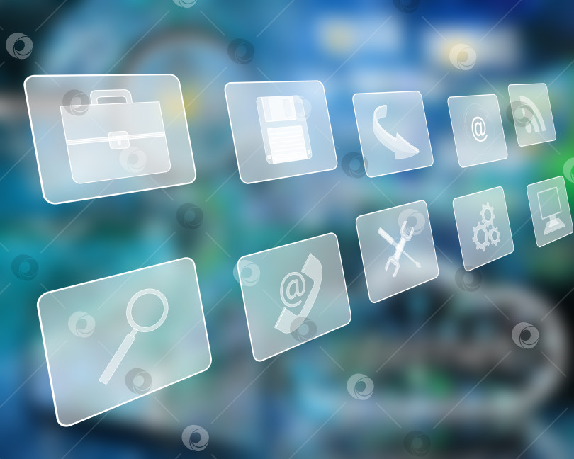 Скачать интерфейс с иконками фотосток Ozero