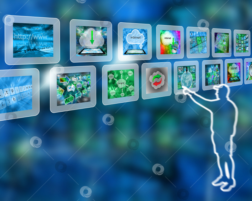 Скачать интерфейс и силуэт фотосток Ozero