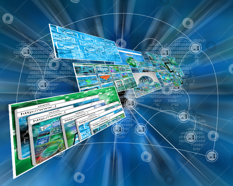 Скачать Информационный поток фотосток Ozero