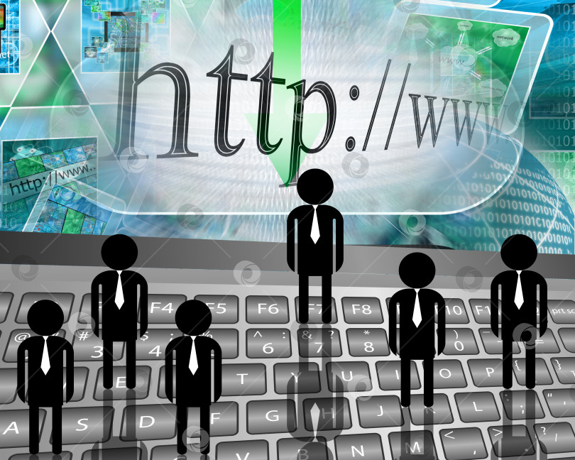 Скачать Люди за клавиатурой фотосток Ozero