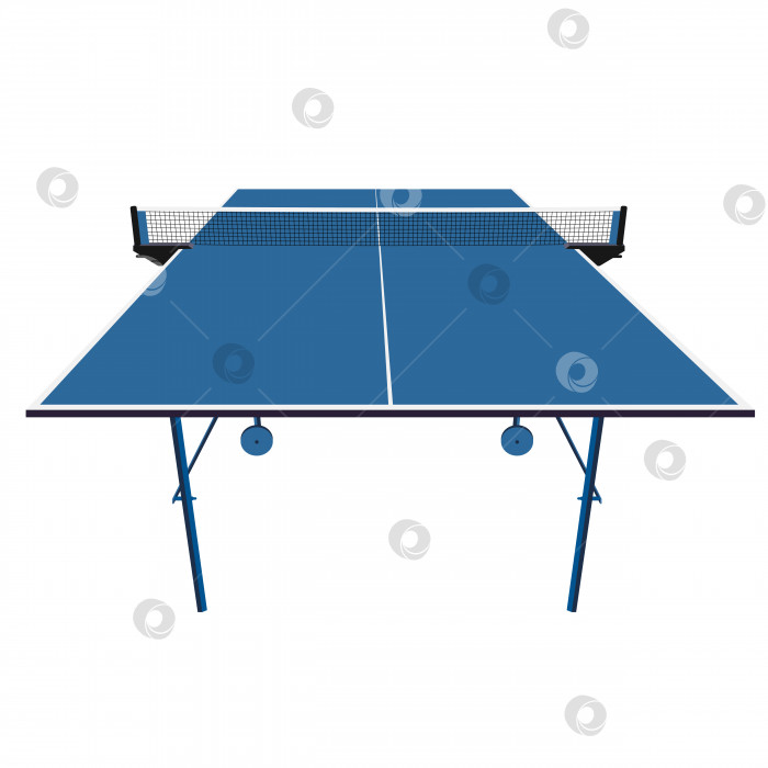 Скачать Пинг-понг синий настольный теннис. Векторная иллюстрация. фотосток Ozero