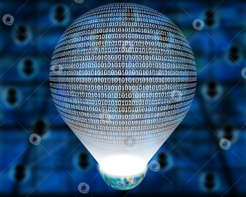 Скачать сфера двоичного кода фотосток Ozero