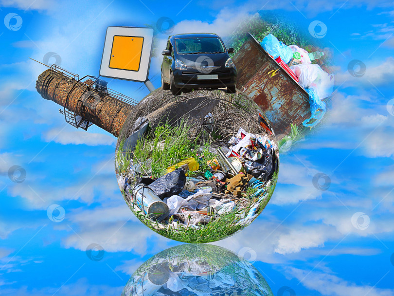 Скачать Люди загрязняют окружающую среду фотосток Ozero