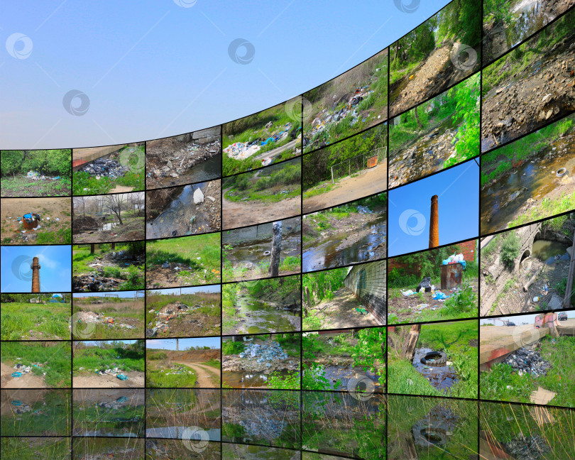 Скачать Люди загрязняют окружающую среду фотосток Ozero