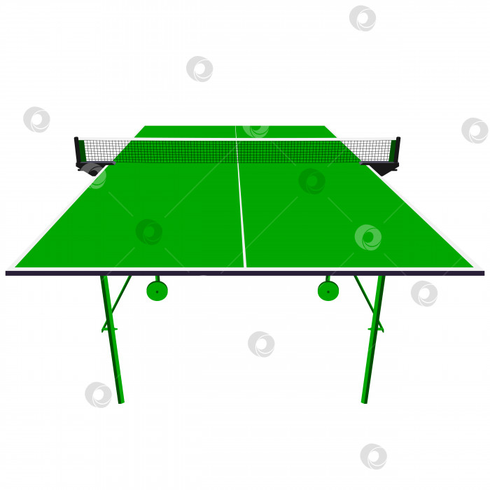 Скачать Пинг-понг, зеленый настольный теннис. Векторная иллюстрация. фотосток Ozero