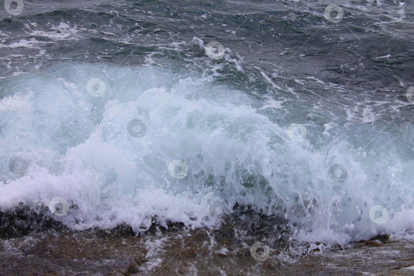 Скачать Морская волна и морская пена фотосток Ozero