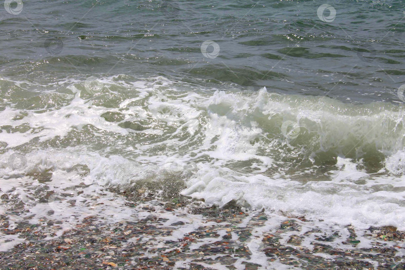 Скачать Морская волна и морская пена фотосток Ozero