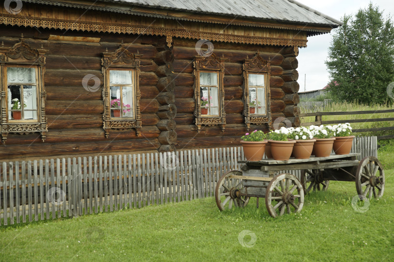 Скачать Тележка с цветами фотосток Ozero