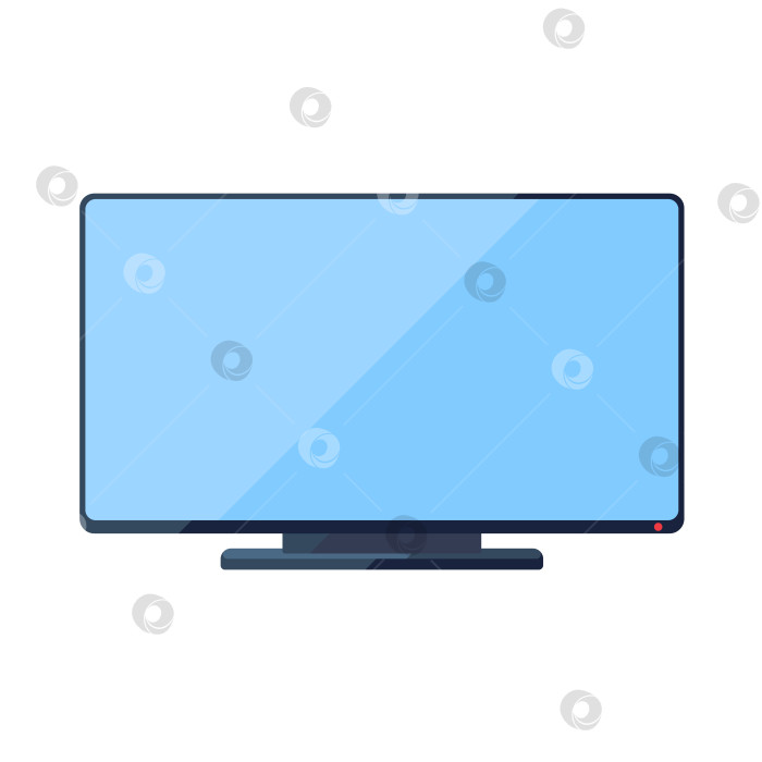 Скачать Плоский значок телевизора с широким экраном фотосток Ozero