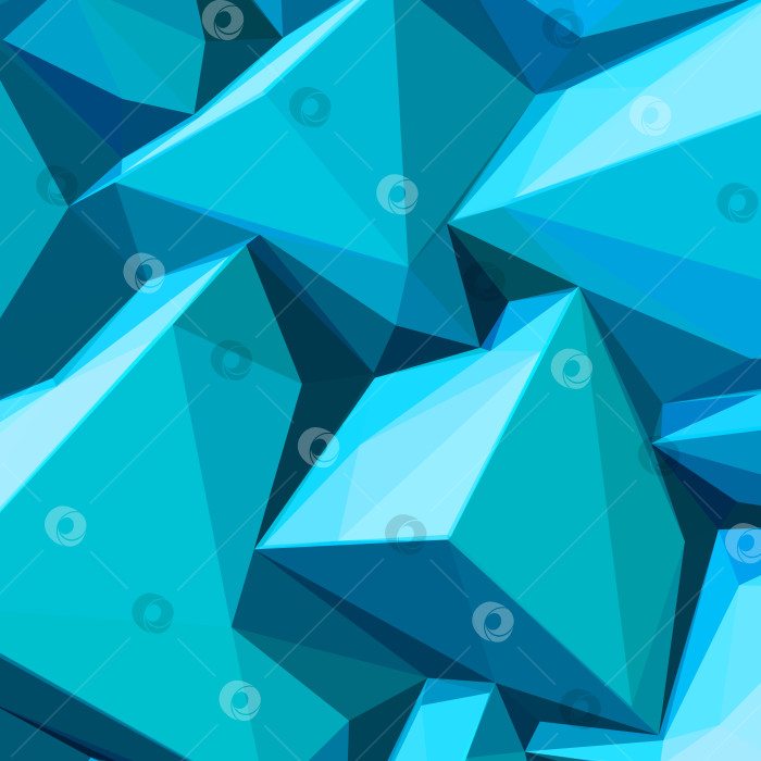 Скачать Плакат с абстрактными голубыми кубиками льда фотосток Ozero