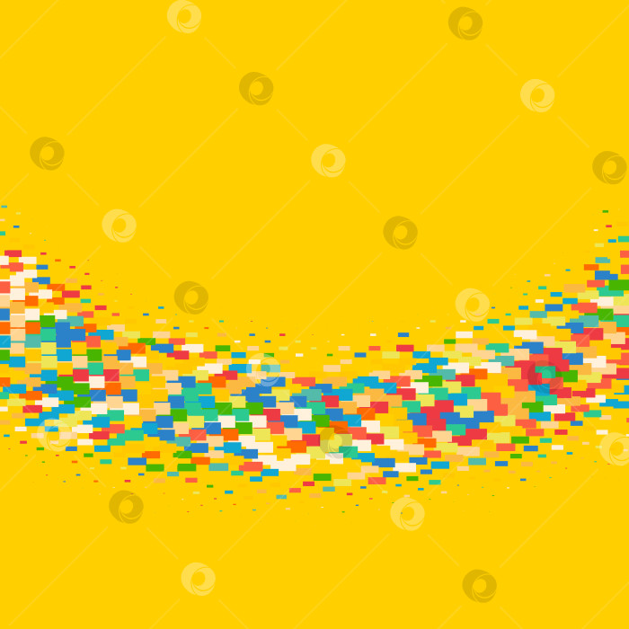 Скачать Плоский цветной орнамент с прямоугольниками в стиле ретро в полутонах фотосток Ozero