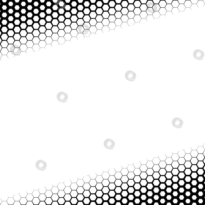 Скачать Фон с градиентом из черных и белых шестиугольников фотосток Ozero
