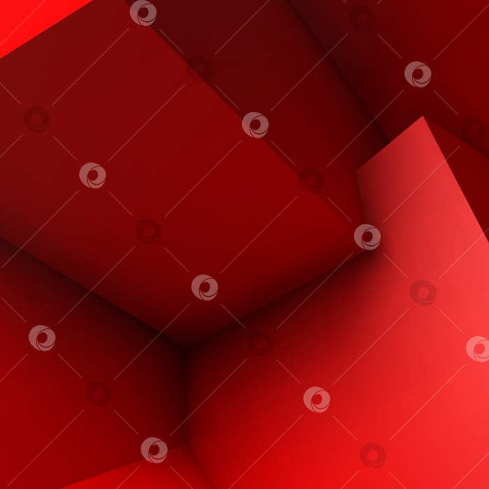 Скачать Абстрактный фон с накладывающимися друг на друга красными кубами фотосток Ozero